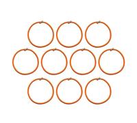 RoaQinFo 10 Piezas Cuerda Elástica para Resistente de Látex con Bungee Cord de Reemplazo y Correas de Sujeción Adecuadas para Ejercicio Camping, Naranja