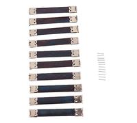 RoaQinFo 10 Piezas de Broches de Metal para Boca de Metralla, 10x1.4 cm de Plata