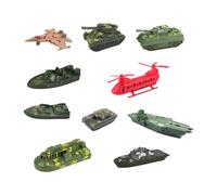 RoaQinFo 10x Maquetas de Barcos de Juguete para Colección, Kit de Maquetas de Juguetes, Juego de Barco Naval Portaaviones para Niños.