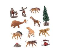 RoaQinFo 12 Piezas de Modelos de Animales Prehistóricos, Figuras Realistas de Animales Antiguos para Decoración de Escritorio, Ideales para Juegos Y Guarderías, Estilo un