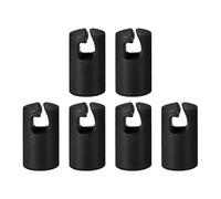 RoaQinFo 12 Piezas Tapas para de Recambio de Varilla Cubierta Protectora de Polipropileno Anillo de Fijación Adecuado para Jardines, Negro 6 Piezas