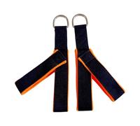 RoaQinFo 2 Piezas de Correas de Pilates, Bandas de Resistencia para Ejercicios, Asa de Tracción, Algodón, Acero Inoxidable, Adecuadas para Gimnasio en Casa, Fi, Naranja