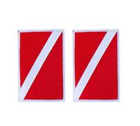 RoaQinFo 2 Piezas de Parches de Bandera de Buceador para Mochila, Insignia de Buceo, Bordados para Coser