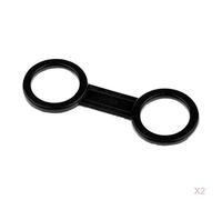 RoaQinFo 2X Sujetadores de Correa de Silicona para Buceo, Soportes para Snorkel, Color Negro