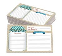 RoaQinFo 50 Tarjetas de Recetas de Cocina, Tarjetas de Felicitación para El Día de La Madre, Aniversario de Acampada