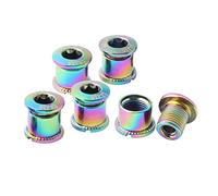 RoaQinFo 5X Tuerca de Plato Tornillo de Piñón para Juego de Bielas Simple/Doble/Triple, Multicolor, B-Disco Doble