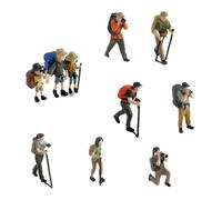 RoaQinFo 9 Figuras en Miniatura Pintadas a Mano a Escala 1/64 de Montañeros, cesorios para Maquetas, Escenas de Escalada Realistas, para Juegos Y