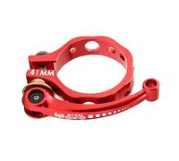 RoaQinFo Abrazadera de de Sillín para Sillín de Bicicleta Plegable Sólido, Rojo 41mm