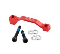 RoaQinFo Adaptador de Disco de Bicicleta, Soporte de Freno de Disco de Aleación de Aluminio, Adaptador de Montaje de Pinza, Accesorios de Rotor, Tornillo de Re, Rojo