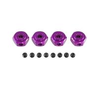 RoaQinFo Adaptadores de Cubo Hexagonal de Rueda de 12 Mm, Conector Hexagonal de Aleación de Aluminio para Bricolaje, Resistente, para Vehículos RC 1/10 10208 1, PÚrpura