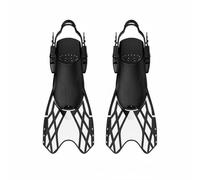 RoaQinFo Aletas de Natación Aletas Buceo Flippers Patas de Rana Ajustables con Hebillas Mejoradas Quilla de Alto Rendimiento y Materiales PP y Adecuado para , Negro+Blanco , S-m 38-42