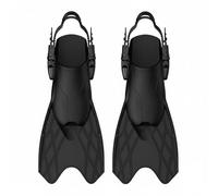 RoaQinFo Aletas de Natación Aletas Buceo Flippers Patas de Rana Ajustables con Hebillas Mejoradas Quilla de Alto Rendimiento y Materiales PP y Adecuado para , Negro , S-MD 26-37