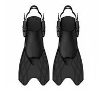 RoaQinFo Aletas de Natación Aletas Buceo Flippers Patas de Rana Ajustables con Hebillas Mejoradas Quilla de Alto Rendimiento y Materiales PP y Adecuado para , Negro , S-m 38-42