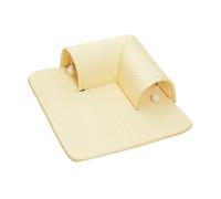 RoaQinFo Alfombrilla para Cama de Gato, Moldeada en Forma de L, Multiusos, Práctica, Reversible, con Doble Abertura, Lavable, con Cojín, para Jaula, Amarillo, 60x60x20cm