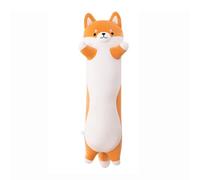 RoaQinFo Almohada Muñeco Perro Japonés Cojín Cuerpo Largo Felpa Suave Textura Agradable Funda con Cremallera Adecuada para Leer Descansar en Cama, 90cm