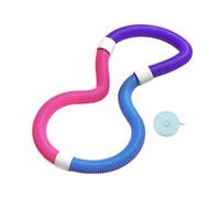 RoaQinFo Aro de Fitness Ajustable Multifuncional con Peso para Ejercicios Abdominales, Círculo Suave para Pilates de Cintura en Interiores Y Viajes, Rosa con 1.4 Kg