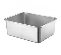 RoaQinFo Bandeja de Acero Inoxidable con Diseño Rectangular Paredes Laterales Rectas Fondo Plano y Construcción Robusta Multiuso, Bandeja Cuadrada con Asa De Acero Inoxidable 304, 70x50x4.8cm