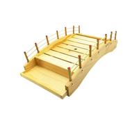 RoaQinFo Bandeja de Madera para Sushi, Plato para Servir Sashimi, Recipiente, Utensilio de Cocina, Plato de Madera con Forma de Arco para Verduras Y Postres, L