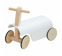 RoaQinFo Bicicleta de Equilibrio para Niños Bicicleta sin Pedales Infantil Correpasillos Bici de Aprendizaje Diseño Bajo para Fácil Montaje y Control Madera Maciza Adecuada para, Blanco