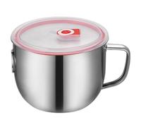 RoaQinFo Bol de Ramen de Acero Inoxidable, Olla para Ramen, Recipiente para Alimentos Versátil Y a Prueba de Fugas, Olla para Fideos para Dormitorio, Picnic, H, Normal, tal como se describe