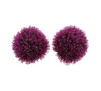 RoaQinFo Bola de Topiario Artificial Decorativa para Jardín, Plantas Y Decoración del Hogar, Púrpura 34cm