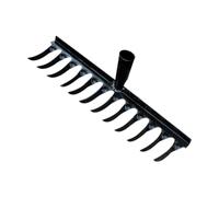 RoaQinFo Cabezal de Rastrillo de Jardín, Herramienta de Jardinería Resistente, Herramienta Manual Multifuncional para Desherbar Y Rastrillo de Hojas para Nivel, 12 Púas