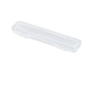 RoaQinFo Caja de Almacenamiento Transparente de, Pequeño, Caja Organizadora Rectangular Alargada, Paquete De 1 Unidad, Dimensiones 18.8 X 4.3 X 2 Cm