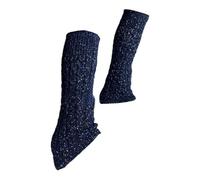RoaQinFo Calentadores de Pierna para Patinaje sobre Hielo Medias Largas Cubrepiernas Tejidos sin Pie Función Calentadora Adecuados para Mujeres Baile Patinaje, Azul Profundo, universal