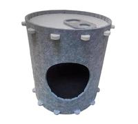 RoaQinFo Cama para Gatos, Cueva para Gatos Domésticos, Casa para Gatos, Fieltro, Forma de Barril Suave, Creativa, Escondite Resistente a Los Arañazos para Gato