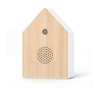 RoaQinFo Casa de Pájaros Exterior con Caja Acústica Ambiental Altavoz de Aves Claras Inteligente de Movimiento Estilo Madera Cálida Adecuada para Sala Balcón Jardín Baño Rincón de Relajación