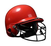 RoaQinFo Casco de Bateo de Sóftbol con Protector Facial Y Protección, Rojo