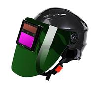 RoaQinFo Casco para Soldador Automático con Oscurecimiento Protector Facial de Material Resistente a Temperaturas Función Solar Adecuado para Soldadura E, Translúcido