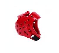 RoaQinFo Casco Protector de Boxeo para Práctica Deportiva con Correa Ajustable Estructura Reforzada y Material de Poliuretano Adecuado para Adultos y Niños en Gimnasios Clases de Sparring, Rojo, M