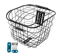 RoaQinFo Cesta de Alambre para Bicicleta, Cesta para Bicicleta de Montaña, Cesta Delantera Y Trasera Universal, Cesta de Alambre de Hierro Ligera para La Mayor, Sin Placa Inferior