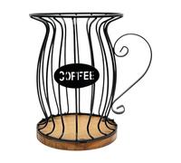 RoaQinFo Cesta Portafiltros de Café, Organizador de Cápsulas de Café para Inauguración de Casa, Cocina, Encimera, Decoración Del Hogar, Negro, tal como se describe