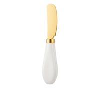 RoaQinFo Cheese Spreader Cuchillo de Crema Untador de Pan Acero Inoxidable Mango Cómodo para y Queso Adecuado para Regalo y Desayuno, oro, tal como se describe