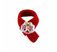 RoaQinFo Collar para Gato Accesorio de Cuello Bufanda para Mascota Diseño de Pompones Bordado a Mano Material Cómodo Adecuado para Fiestas Reuniones Familiares Paseos, Rojo, S