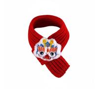 RoaQinFo Collar para Gato Accesorio de Cuello Bufanda para Mascota Diseño de Pompones Bordado a Mano Material Cómodo Adecuado para Fiestas Reuniones Familiares Paseos, Rojo, M