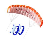 RoaQinFo Cometa Acrobática Surf Deportiva de Tipo Parafoil y Doble Línea Modelo Didáctico para Adolescentes y Adultos Fabricada en Poliéster, Naranja