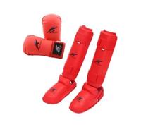 RoaQinFo Conjunto de Equipamiento para Sparring de Kárate: Guantes de Boxeo, Espinilleras, Calzado de Material EVA Esponjoso, Adecuado para Entrenamiento Y, m