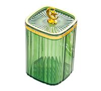 RoaQinFo Contenedor de Almacenamiento Tarro para Almacenar Alimentos con Diseño Antideslizante y Tapa Hermética Excelente para Guardar Caramelos, Verde Grande, Individual