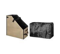 RoaQinFo Contenedor Plegable Portátil para Bicicleta con Asa Y Correa Cómodas para Viajar, MarrÓn