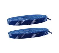 RoaQinFo Cordones Anchos Encerados para Hockey sobre Hielo, Cordones Anchos para Patinaje Artístico, Diseño Plano, Material Profesional, Adecuados para Hockey, Azul, 244cm