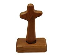 RoaQinFo Crucifijo de Mesa Cruz de Madera Cruz Católica Cruz Cristiana Decorativa con Acabado Envejecido Y Superficie para Pintar Y Adornar Adecuada para
