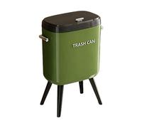 RoaQinFo Cubo de Basura con Patas Sin Doblar, Cubo de Basura Doméstico Creativo con Tapa Hermética para Sala de Estar, Cocina Y Oficina, Verde