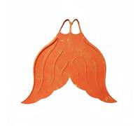 RoaQinFo de Sirena Monofin para Adultos s de Goma Especializadas en Actividades Acuáticas Accesorio Ergonómico Ligero Adecuada para Entrenamiento en Playa , Naranja otoño , S