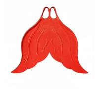 RoaQinFo de Sirena Monofin para Adultos s de Goma Especializadas en Actividades Acuáticas Accesorio Ergonómico Ligero Adecuada para Entrenamiento en Playa , Rojo Coral , M
