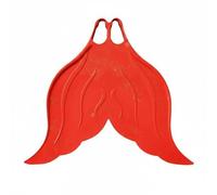 RoaQinFo de Sirena Monofin para Adultos s de Goma Especializadas en Actividades Acuáticas Accesorio Ergonómico Ligero Adecuada para Entrenamiento en Playa , Rojo Coral , S