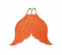 RoaQinFo de Sirena Monofin para Adultos s de Goma Especializadas en Actividades Acuáticas Accesorio Ergonómico Ligero Adecuada para Entrenamiento en Playa , Naranja otoñal , L