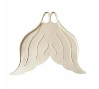 RoaQinFo de Sirena Monofin para Adultos s de Goma Especializadas en Actividades Acuáticas Accesorio Ergonómico Ligero Adecuada para Entrenamiento en Playa , Blanco Marfil , S
